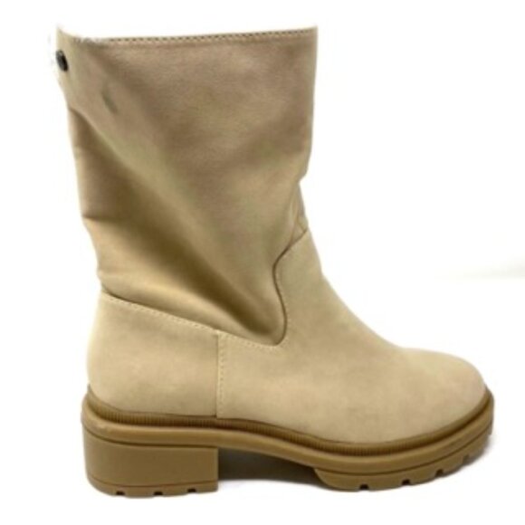 Rocket Dog Shoes - Rocket Dog Idea Women's Faux Fur Lining Boot, Chunky Heel, Natural Size 7